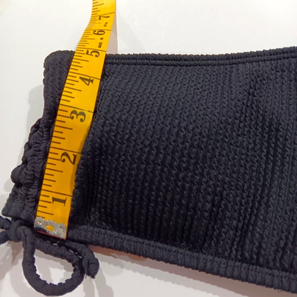 Salt + Cove Juniors' (Size M) Black 1-Shoulder Swim Top with Tie (NWT) - Picture 8 of 10